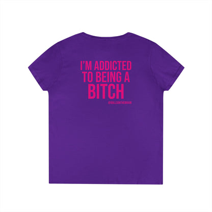BITCHaholic V-Neck Tee