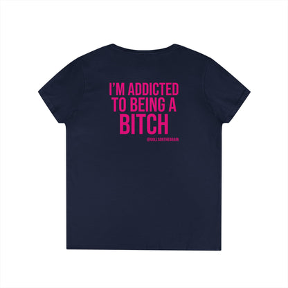 BITCHaholic V-Neck Tee