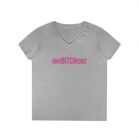 InhiBITCHions V-Neck Tee