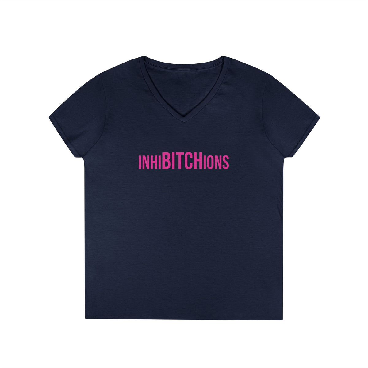 InhiBITCHions V-Neck Tee