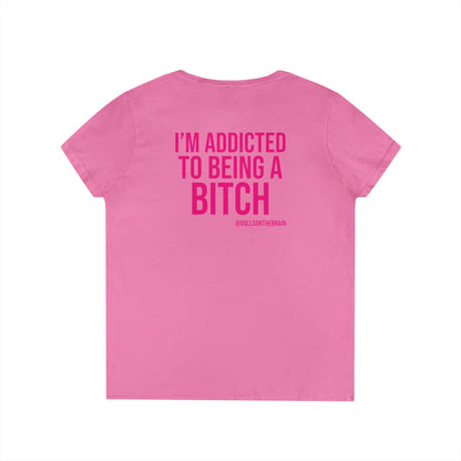 BITCHaholic V-Neck Tee