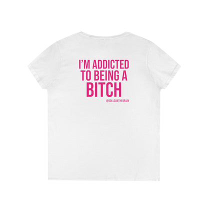 BITCHaholic V-Neck Tee